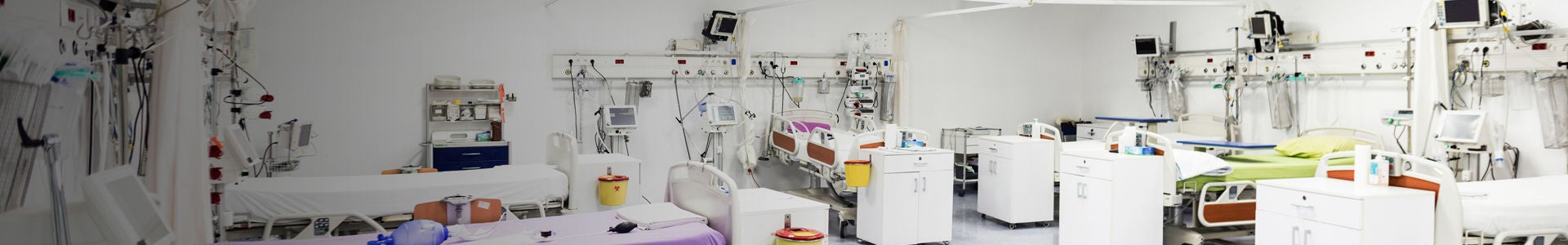 Intensive Care Unit Hospital Room and Equipment
